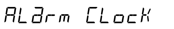 Alarm Clock font preview